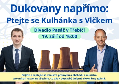 Diskuse v Třebíči: Dukovany napřímo 19. 9. 2025